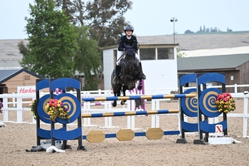 Holly Gerken and Live Wire Electrify Arena UK with Blue Chip Pony Newcomers Second Round Victory
